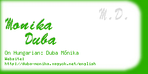 monika duba business card